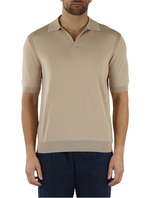 Polo derby in misto cotone Pima e seta HESKIMO | HE1400013/BEIGE